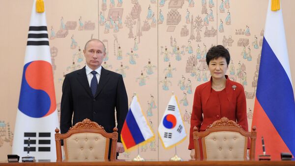 俄罗斯总统普京与韩国总统朴槿惠 - 俄罗斯卫星通讯社