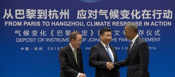潘基文：美中两国批准巴黎气候协定是迈出历史性重要的一步 - 俄罗斯卫星通讯社