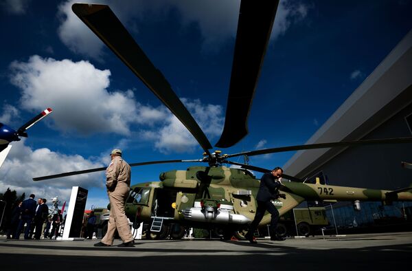 “军队-2016”国际军事技术论坛上的米17V-5多用途直升机 - 俄罗斯卫星通讯社