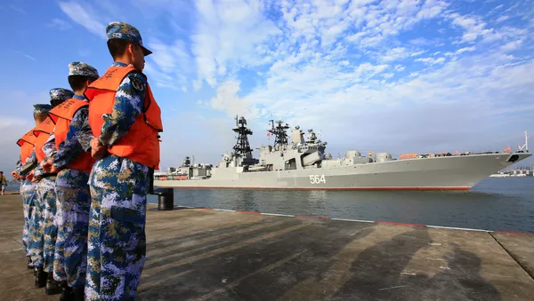 俄羅斯軍艦在俄中“海上聯合-2016”軍演開始前抵達湛江港口 - 俄羅斯衛星通訊社