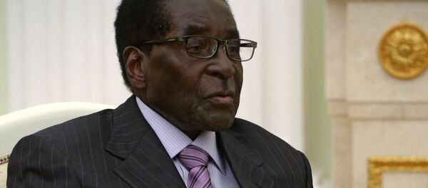 Президент Республики Зимбабве Роберт Мугабе во время встречи в Кремле с президентом России Владимиром Путиным - 俄罗斯卫星通讯社