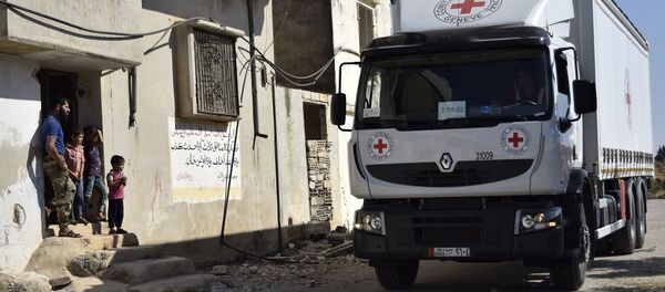 紅十字國際委員會：70多輛卡車為敘被困城市運送人道主義物資 - 俄羅斯衛星通訊社