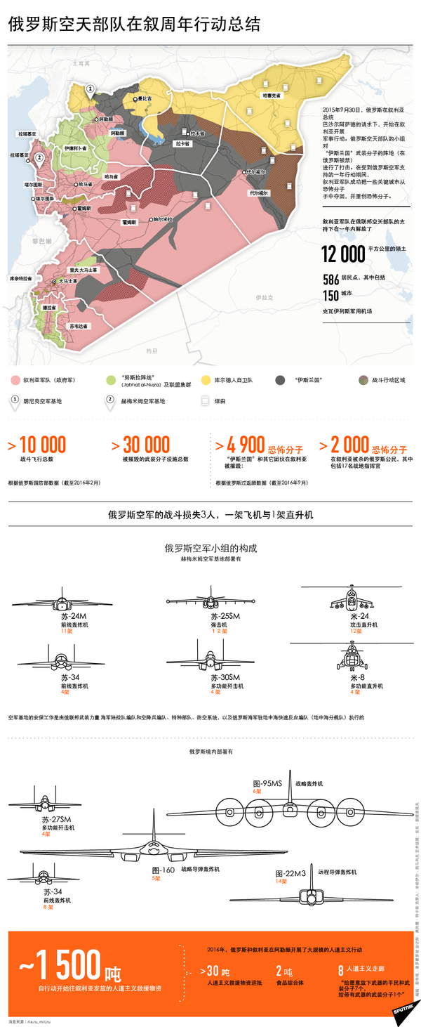 俄罗斯空天部队在叙周年行动总结 俄罗斯空天部队在叙周年行动总结 - 俄罗斯卫星通讯社