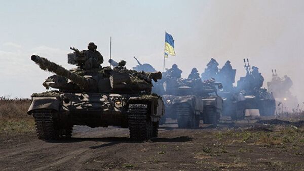 乌政府军在冲突区集结400辆坦克和火炮 - 俄罗斯卫星通讯社