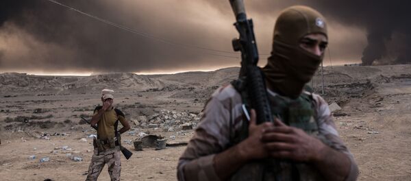 Иракские военные во время операциии по освобождению Мосула в Ираке  - 俄羅斯衛星通訊社