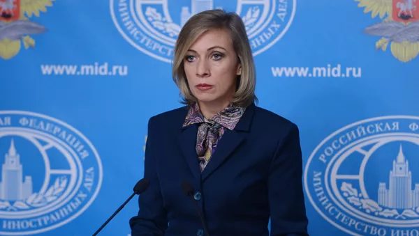 Официальный представитель министерства иностранных дел России Мария Захарова на брифинге - 俄羅斯衛星通訊社