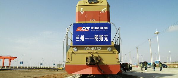 蘭州號中歐國際貨運班列 - 俄羅斯衛星通訊社