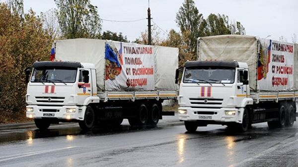 俄緊急情況部車隊將400噸人道援助物資運抵頓巴斯 - 俄羅斯衛星通訊社