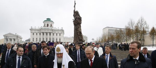 莫斯科弗拉基米尔大公雕像在民族统一日当天揭幕 莫斯科弗拉基米尔大公雕像在民族统一日当天揭幕 - 俄罗斯卫星通讯社