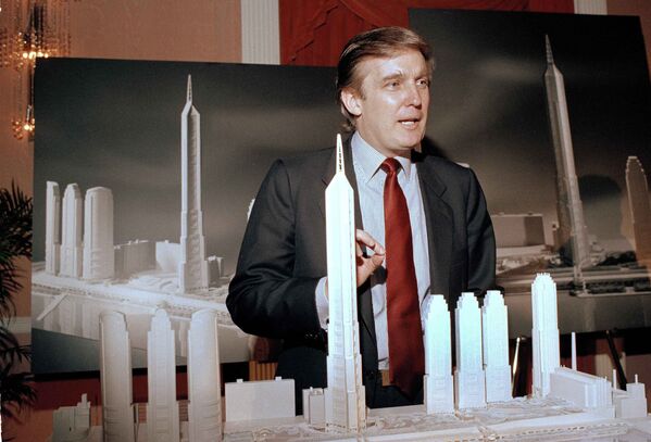 特朗普展示“电视城”理念，纽约，1985年 - 俄罗斯卫星通讯社