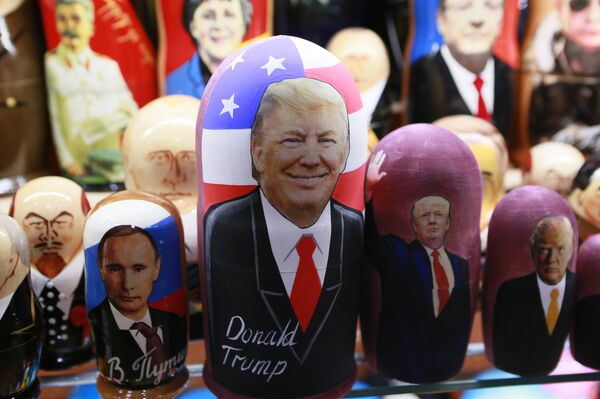 莫斯科出现有特朗普肖像的套娃 - 俄罗斯卫星通讯社