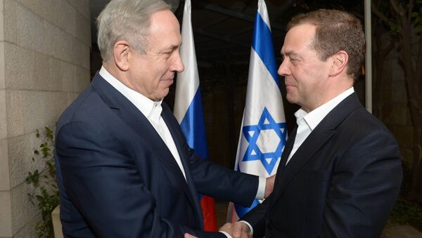 以色列总理在耶路撒冷官邸会见俄总理 - 俄罗斯卫星通讯社