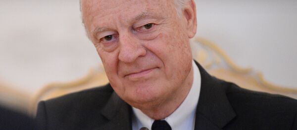 Специальный посланник ООН по Сирии Стаффан де Мистура Специальный посланник ООН по Сирии Стаффан де Мистура - 俄罗斯卫星通讯社