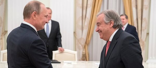 聯合國秘書長在出席世界杯足球賽期間將同普京舉行雙方會晤 聯合國秘書長在出席世界杯足球賽期間將同普京舉行雙方會晤 - 俄羅斯衛星通訊社