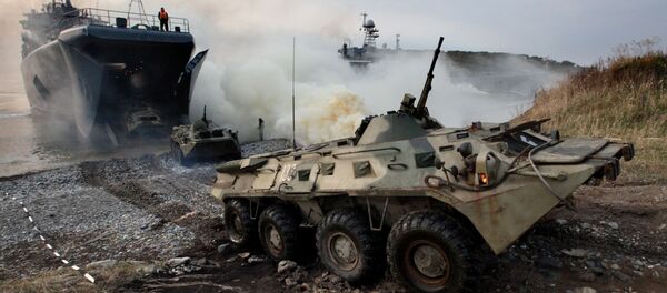 俄海军队已经抵达中国参加海上登陆比赛 - 俄罗斯卫星通讯社