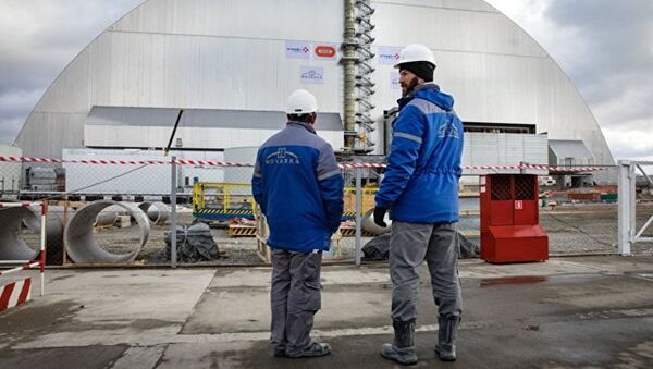 切爾諾貝利核電站4號機組外的新掩體安裝完畢 - 俄羅斯衛星通訊社