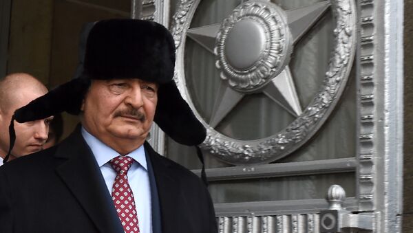 利比亚国民军司令哈利法·哈夫塔尔 - 俄罗斯卫星通讯社