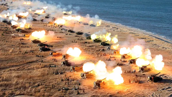 朝鮮軍事演習 - 俄羅斯衛星通訊社