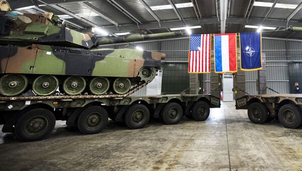Американская военная бронетехника в хранилище военной техники в голландском городе Эйгелсховен - 俄罗斯卫星通讯社