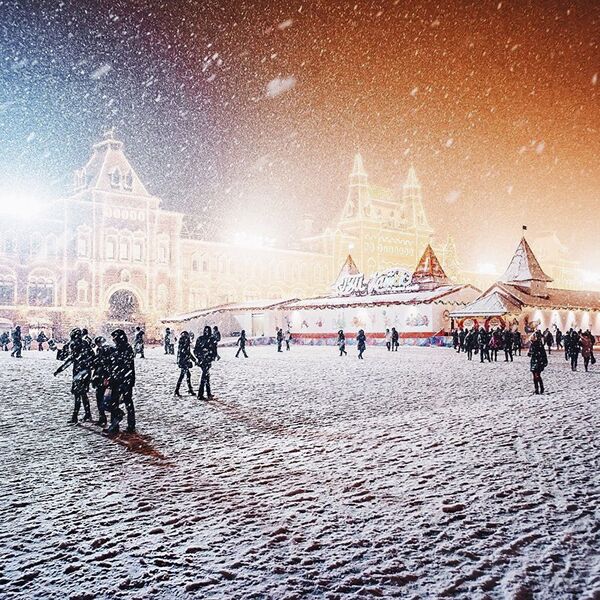 莫斯科紅場上的溜冰場 - 俄羅斯衛星通訊社