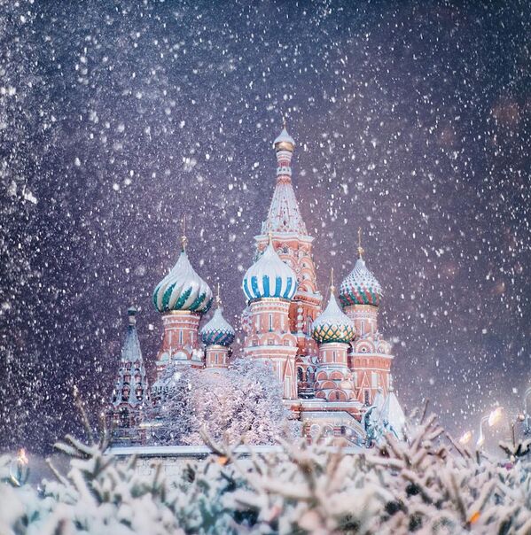 莫斯科紅場上的聖瓦西里大教堂 - 俄羅斯衛星通訊社