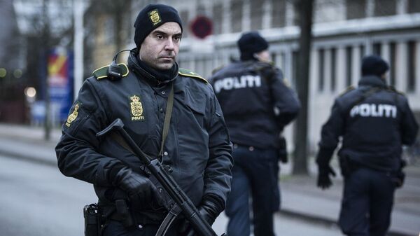 Датская полиция в Копенгагене  - 俄罗斯卫星通讯社