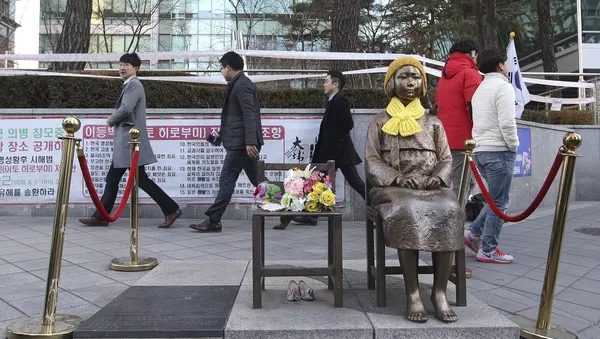 韓國植物園長欲在東京展出慰安婦問題謝罪像 - 俄羅斯衛星通訊社