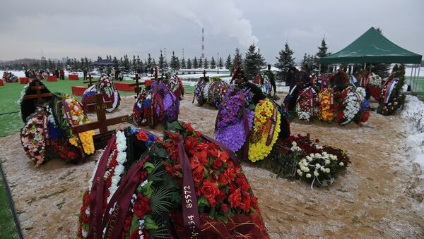 黑海失事图-154遇难者在莫斯科市郊下葬 - 俄罗斯卫星通讯社