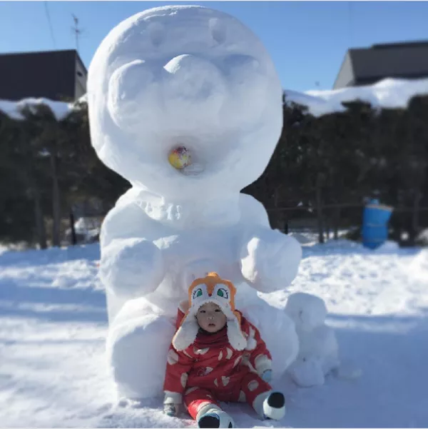 《麵包超人》雪雕 《麵包超人》雪雕 - 俄羅斯衛星通訊社