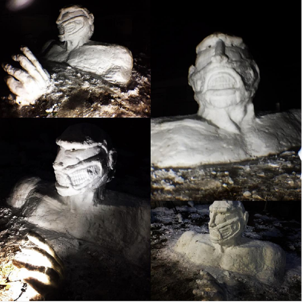 《进击的巨人》雪雕 《进击的巨人》雪雕 - 俄罗斯卫星通讯社