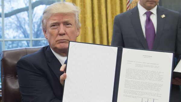 Donald Trump withdrawed the US from the Trans-Pacific Partnership - 俄羅斯衛星通訊社