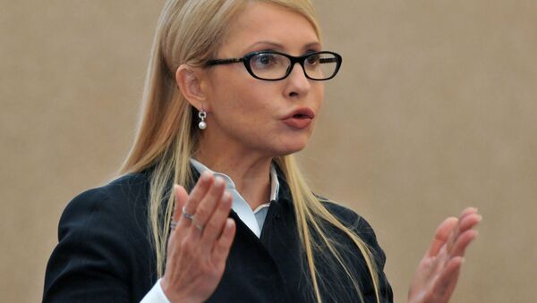 Лидер всеукраинского объединения Батькивщина Юлия Тимошенко во время пресс-конференции во Львове - 俄罗斯卫星通讯社