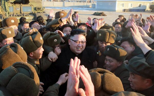 朝鮮領導人金正恩親自指揮了此次試射。 - 俄羅斯衛星通訊社
