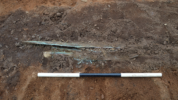 考古学家在足球场上挖到金标枪 - 俄罗斯卫星通讯社
