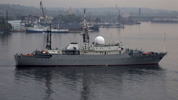 媒體稱再次在美國海岸附近發現俄海軍偵察艦 - 俄羅斯衛星通訊社