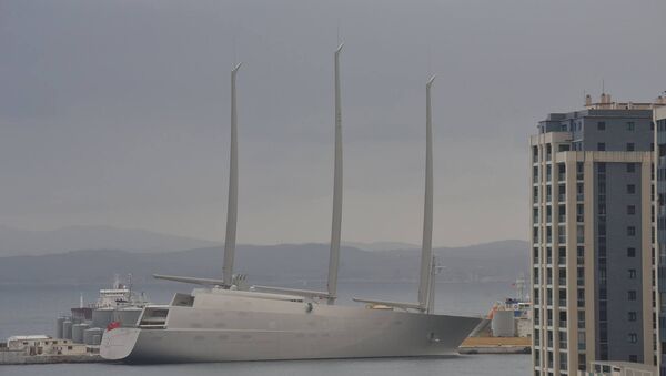 媒体：为俄罗斯亿万富翁所造的最大私人游艇在直布罗陀被扣押 - 俄罗斯卫星通讯社