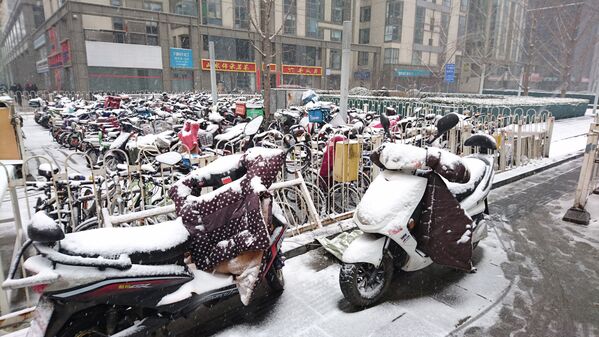 儘管氣象部門預先提醒，首都居民還是沒有做特別準備，例如北京人最愛的交通工具——電動車都沒有進行遮蓋。 - 俄羅斯衛星通訊社