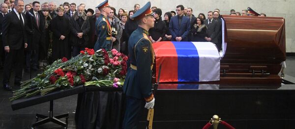 俄常駐聯合國代表維塔利∙丘爾金的遺體告別儀式在莫斯科舉行 - 俄羅斯衛星通訊社