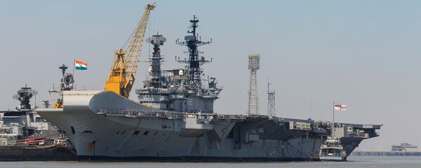 Индийский авианосец Вираат в Бомбейском морском порту - 俄羅斯衛星通訊社
