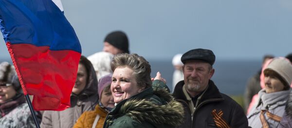 辛菲羅波爾舉行節日遊行慶祝“克里米亞之春”三週年 - 俄羅斯衛星通訊社