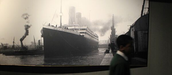 A Titanic display at the Ulster Transport Musuem in Belfast, Northern Ireland - 俄罗斯卫星通讯社
