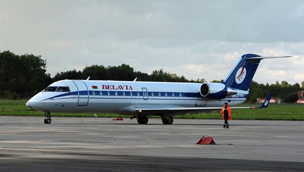 白俄羅斯航空公司的波音737飛機 - 俄羅斯衛星通訊社