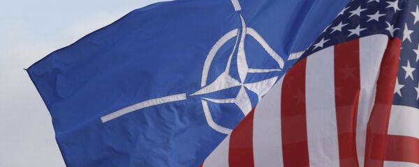 NATO and US flags NATO and US flags - 俄羅斯衛星通訊社