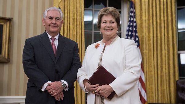 美國國務卿蒂勒森與其夫人 - 俄羅斯衛星通訊社