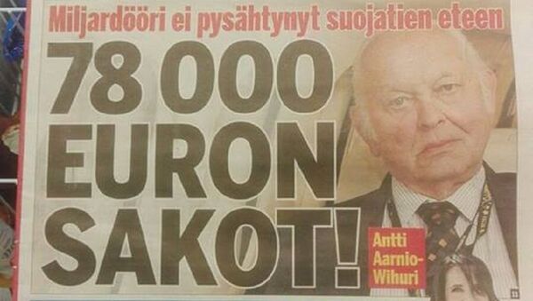 芬蘭億萬富翁因未在斑馬線上停車被罰8萬歐元 - 俄羅斯衛星通訊社