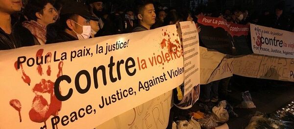 Акция протеста против убийства французскими полицейскими китайца в Париже Акция протеста против убийства французскими полицейскими китайца в Париже - 俄羅斯衛星通訊社