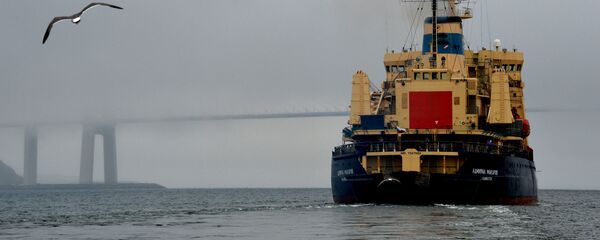The icebreaker Admiral Makarov in the Eastern Bosphorus strait departing for the summer shipping season on the Northern Sea Route The icebreaker Admiral Makarov in the Eastern Bosphorus strait departing for the summer shipping season on the Northern Sea Route - 俄罗斯卫星通讯社