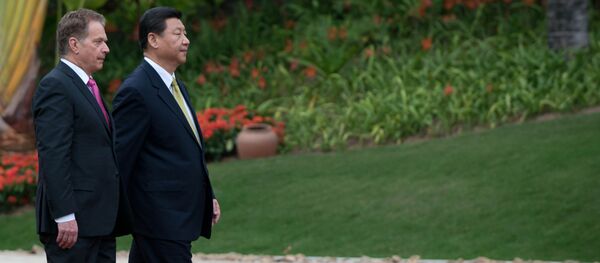 中國國家主席習近平與芬蘭總統尼尼斯托彼（圖片資料） - 俄羅斯衛星通訊社