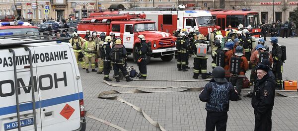 Ситуация у станции метро Сенная площадь в Санкт-Петербурге - 俄羅斯衛星通訊社
