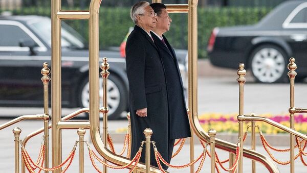 中国国家主席习近平与缅甸总统廷觉 - 俄罗斯卫星通讯社